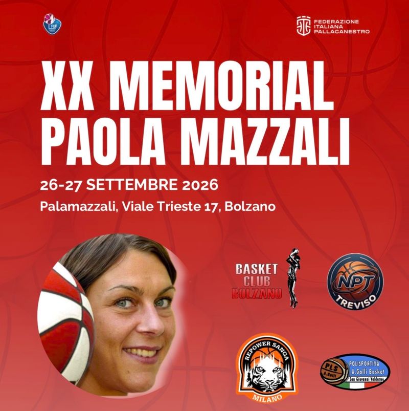 XX Memorial Paola Mazzali: il 26 e 27 settembre al PalaMazzali