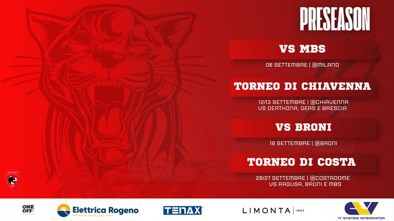 Costa Masnaga, svelato il calendario della preseason: quattro appuntamenti verso la nuova stagione